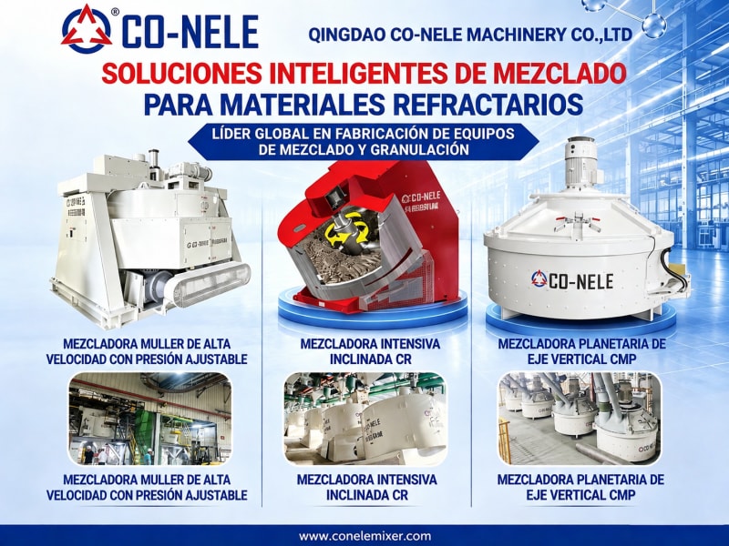 Mezcladores para Materiales Refractarios CO-NELE | Muller, Intensivo y Planetario